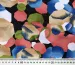 Шифон малюнок яскрава мозаїка, кораловий з синім - фото 2 - інтернет-магазин tkani-atlas.com.ua