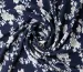 Креп бабл шифон цветочное плетение, темно-синий - фото 1 - интернет-магазин tkani-atlas.com.ua