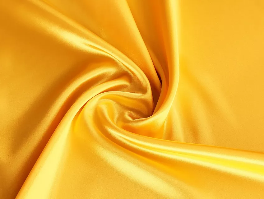 Атлас тонкий, солнечный желтый - фото 1 - интернет-магазин tkani-atlas.com.ua