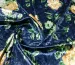 Оксамит малюнок квітковий букет, темно-синій - фото 1 - інтернет-магазин tkani-atlas.com.ua