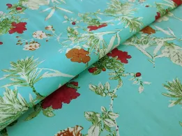 Бенгалін малюнок листя, ментоловий - інтернет-магазин tkani-atlas.com.ua