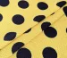 Трикотаж віденський облегшений горох, жовтий - фото 1 - інтернет-магазин tkani-atlas.com.ua