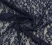 Гіпюр стрейч квіткова ніжність, темно-синій - фото 1 - інтернет-магазин tkani-atlas.com.ua