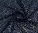 Гіпюр стрейч чотири пелюстки, темно-синій - фото 1 - інтернет-магазин tkani-atlas.com.ua