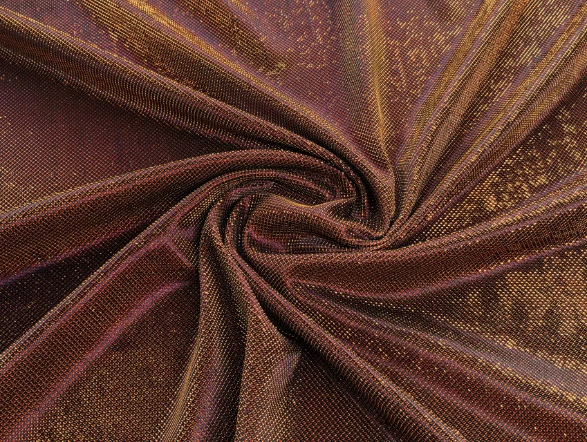 Трикотаж диско луска, мідний на фіолетовому - фото 1 - інтернет-магазин tkani-atlas.com.ua