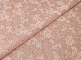 Жаккард коттоновый цветочная нежность, бледно-розовый - интернет-магазин tkani-atlas.com.ua