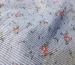 Коттон марлевка с лакрой полосочка 1 мм с цветочками, синий - фото 1 - интернет-магазин tkani-atlas.com.ua