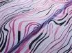 Коттон рисунок волны, розовый на белом - интернет-магазин tkani-atlas.com.ua