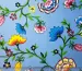 Коттон сатин принт цветочная фантазия, голубой - фото 3 - интернет-магазин tkani-atlas.com.ua