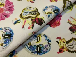 Стрейч котон малюнок венеція, молочний - інтернет-магазин tkani-atlas.com.ua