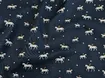 Стрейч котон малюнок коні, темно-синій - інтернет-магазин tkani-atlas.com.ua