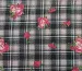 Джинс тенсел рубашечный клеточка с розами, черный - фото 3 - интернет-магазин tkani-atlas.com.ua