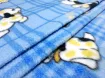 Флис принт щенки с надписями, голубой с бежевым - интернет-магазин tkani-atlas.com.ua