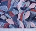 Трикотаж вискозный листики, голубой с розовым - фото 2 - интернет-магазин tkani-atlas.com.ua