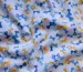 Коттон стрейчевый рубашечный бантики, голубой с желтым - фото 3 - интернет-магазин tkani-atlas.com.ua