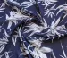 Шифон креповий пальмове листя, темно-синій - фото 1 - інтернет-магазин tkani-atlas.com.ua