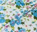 Коттон стрейчевый рисунок яркие цветы, голубые на белом - фото 1 - интернет-магазин tkani-atlas.com.ua