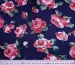 Штапель твіл троянди, темно-синій - фото 2 - інтернет-магазин tkani-atlas.com.ua