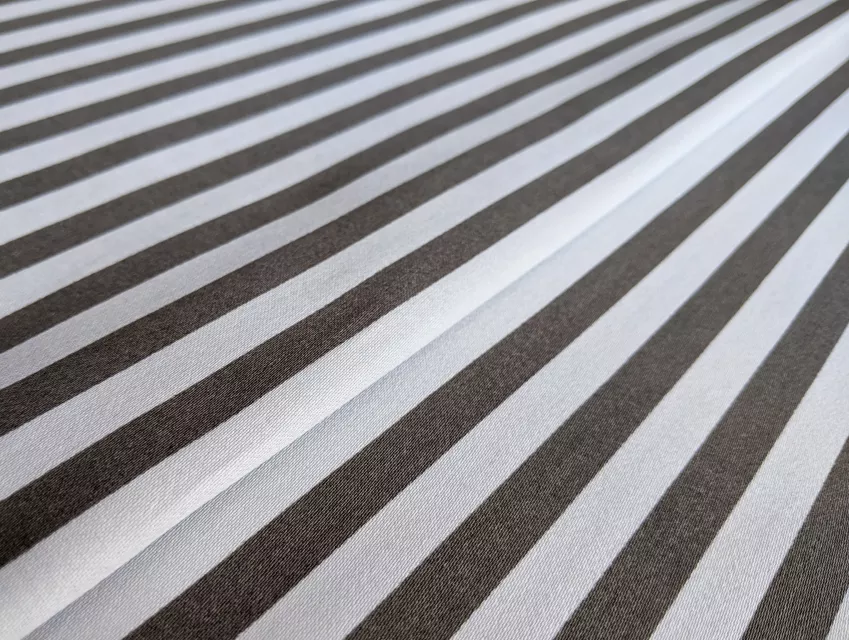 Коттон сатин полоска 10 мм, хаки на белом - фото 1 - интернет-магазин tkani-atlas.com.ua