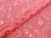 Гипюр натуральный корд волшебное плетение, коралловый - интернет-магазин tkani-atlas.com.ua