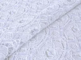 Гипюр натуральный корд волшебное плетение, белый - интернет-магазин tkani-atlas.com.ua