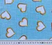 Шифон клеточка сердечки на точках, голубой с белым - фото 2 - интернет-магазин tkani-atlas.com.ua