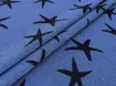 Джинсова костюмка морські зірки, чорний на джинсовому - інтернет-магазин tkani-atlas.com.ua