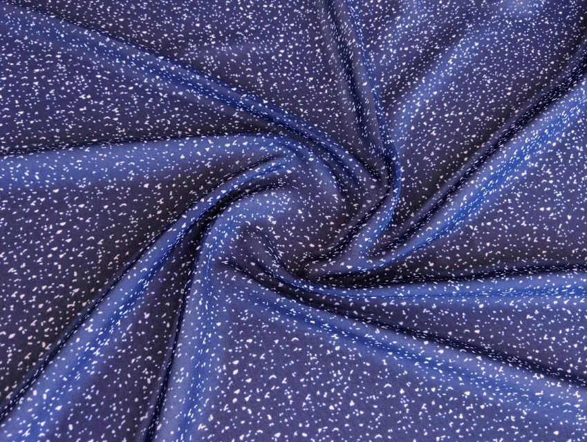 Шифон звездное небо, синий - фото 1 - интернет-магазин tkani-atlas.com.ua