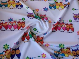 Супер софт совушки, білий - інтернет-магазин tkani-atlas.com.ua