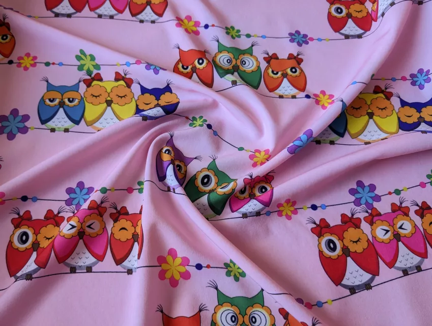 Супер софт совушки, рожевий - фото 1 - інтернет-магазин tkani-atlas.com.ua