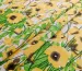 Коттон сатин принт цветы на поляне, желтый - фото 1 - интернет-магазин tkani-atlas.com.ua