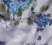 Шифон жаккард с люрексом яскраві квіти, синій на білому - фото 3 - інтернет-магазин tkani-atlas.com.ua