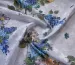 Шифон жаккард с люрексом яскраві квіти, синій на білому - фото 1 - інтернет-магазин tkani-atlas.com.ua