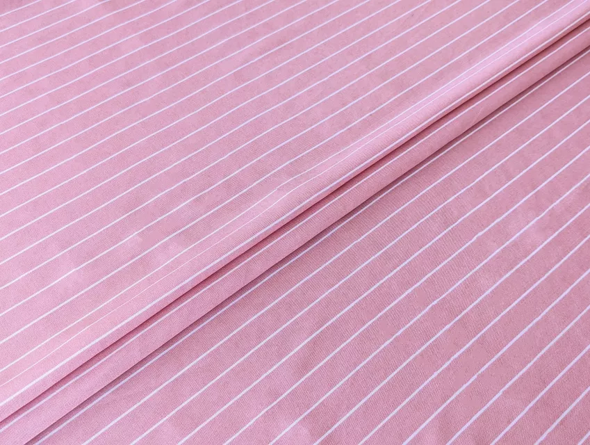 Джинс тенсел полоска 12 мм, розовый - фото 1 - интернет-магазин tkani-atlas.com.ua