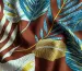 Штапель твіл тропічний, коричневий з бірюзою - фото 2 - інтернет-магазин tkani-atlas.com.ua