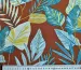 Штапель твіл тропічний, коричневий з бірюзою - фото 3 - інтернет-магазин tkani-atlas.com.ua
