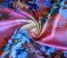 Атлас манго рисунок японские сны, розово-голубой - фото 1 - интернет-магазин tkani-atlas.com.ua