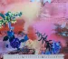 Атлас манго рисунок японские сны, розово-голубой - фото 2 - интернет-магазин tkani-atlas.com.ua