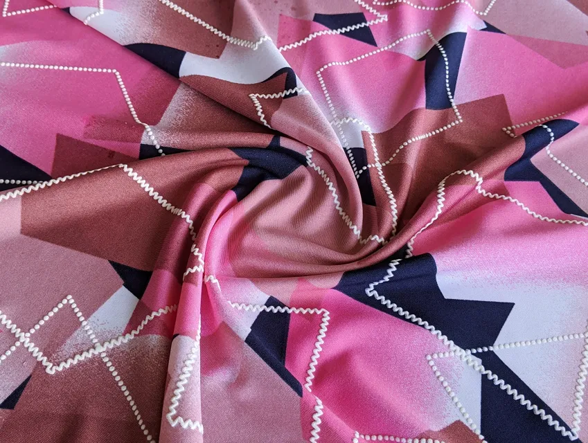 Масло лакр геометрична абстракція, рожево-синій - фото 1 - інтернет-магазин tkani-atlas.com.ua