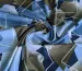 Масло лакр геометрическая абстракция, коричнево-синий - фото 1 - интернет-магазин tkani-atlas.com.ua