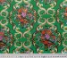 Трикотаж французкий рисунок цветочный орнамент, зелено-бежевый - фото 2 - интернет-магазин tkani-atlas.com.ua
