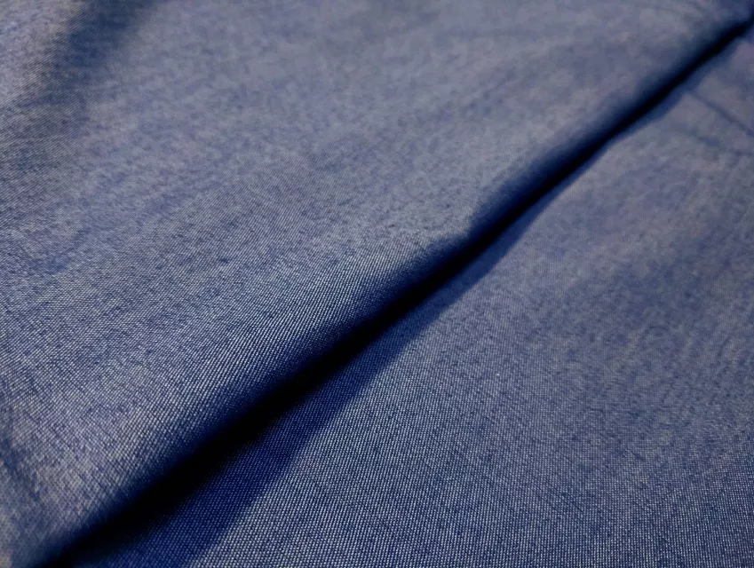 Джинс рубашечный уценка (текстильный брак), синий джинсовый - фото 1 - интернет-магазин tkani-atlas.com.ua
