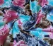 Масло лакр цветочная фактура, розово-голубой - фото 1 - интернет-магазин tkani-atlas.com.ua