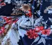 Трикотаж Віскозний квіти, червоно-білий на синьому - фото 1 - інтернет-магазин tkani-atlas.com.ua