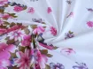 Коттон купон геометрические цветы, розовый на белом - интернет-магазин tkani-atlas.com.ua