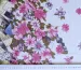 Коттон купон геометрические цветы, розовый на белом - фото 2 - интернет-магазин tkani-atlas.com.ua