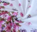 Котон малюнок купон геометричні квіти, рожевий на білому - фото 1 - інтернет-магазин tkani-atlas.com.ua
