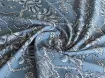 Дона креп цветы индии, серый на голубом - интернет-магазин tkani-atlas.com.ua