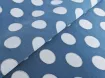 Барби принт круг 25 мм, белый на голубом - интернет-магазин tkani-atlas.com.ua