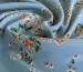 Твіл малюнок дрібні квіточки, коричневий на блакитному - фото 3 - інтернет-магазин tkani-atlas.com.ua